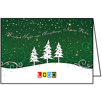 Kartki świąteczne BN1-305 dla firm z Twoim LOGO - Karnet składany BN1