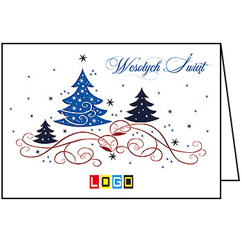 Kartki świąteczne BN1-312 dla firm z Twoim LOGO - Karnet składany BN1