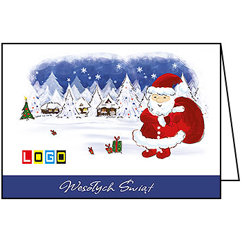 Kartki świąteczne BN1-314 dla firm z Twoim LOGO - Karnet składany BN1