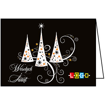 Kartki świąteczne BN1-329 dla firm z Twoim LOGO - Karnet składany BN1