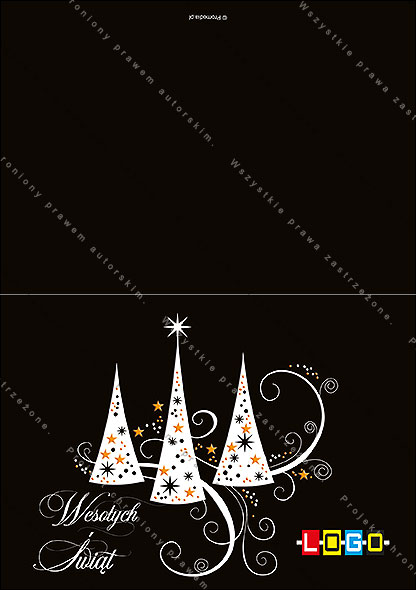 Kartki świąteczne nieskładane - BN1-329 awers