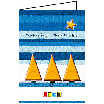 Kartki świąteczne BN1-352 dla firm z Twoim LOGO - Karnet składany BN1