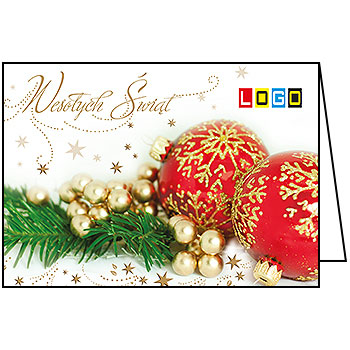 Kartki świąteczne BN1-360 dla firm z Twoim LOGO - Karnet składany BN1