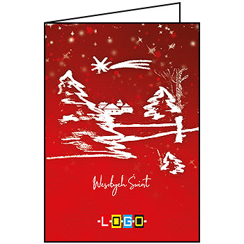 Kartki świąteczne BN1-383 dla firm z Twoim LOGO - Karnet składany BN1