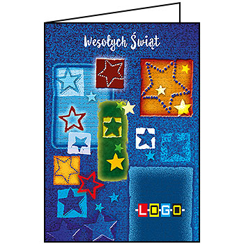 Kartki świąteczne BN1-389 dla firm z Twoim LOGO - Karnet składany BN1