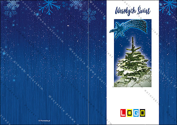 Kartki świąteczne nieskładane - BN1-390 awers