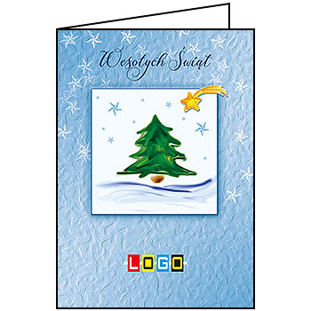 Kartki świąteczne BN1-391 dla firm z Twoim LOGO - Karnet składany BN1