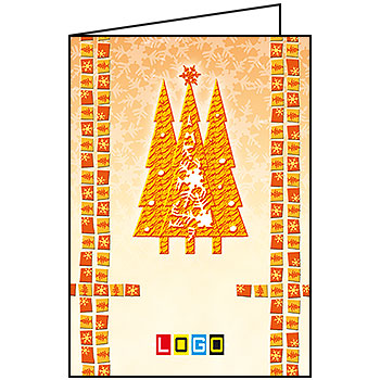 Kartki świąteczne BN1-396 dla firm z Twoim LOGO - Karnet składany BN1