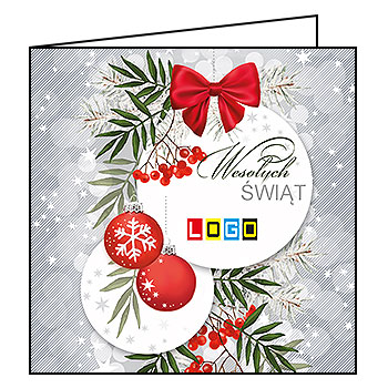Kartki świąteczne BN2-014 dla firm z Twoim LOGO - Karnet składany BN2