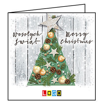 Kartki świąteczne BN2-025 dla firm z Twoim LOGO - Karnet składany BN2