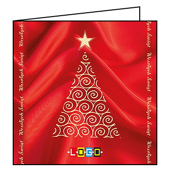 Kartki świąteczne BN2-042 dla firm z Twoim LOGO - Karnet składany BN2