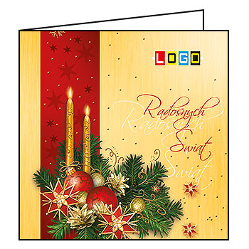 Kartki świąteczne BN2-068 dla firm z Twoim LOGO - Karnet składany BN2