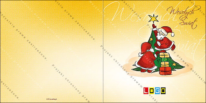 Kartki świąteczne nieskładane - BN2-071 awers