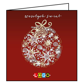 Kartki świąteczne BN2-094 dla firm z Twoim LOGO - Karnet składany BN2