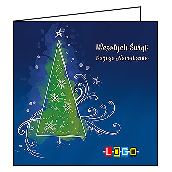 Kartki świąteczne BN2-108 dla firm z Twoim LOGO - Karnet składany BN2