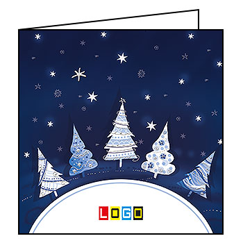 Kartki świąteczne BN2-118 dla firm z Twoim LOGO - Karnet składany BN2