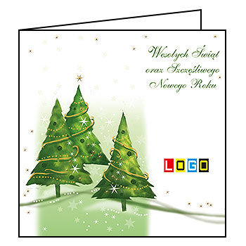 Kartki świąteczne BN2-120 dla firm z Twoim LOGO - Karnet składany BN2