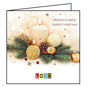 Kartki świąteczne BN2-125 dla firm z Twoim LOGO - Karnet składany BN2