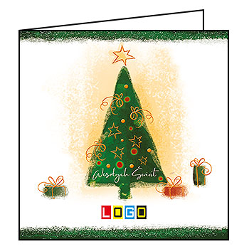 Kartki świąteczne BN2-165 dla firm z Twoim LOGO - Karnet składany BN2