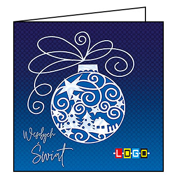 Kartki świąteczne BN2-185 dla firm z Twoim LOGO - Karnet składany BN2