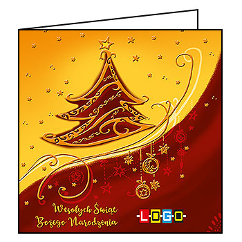 Kartki świąteczne BN2-187 dla firm z Twoim LOGO - Karnet składany BN2