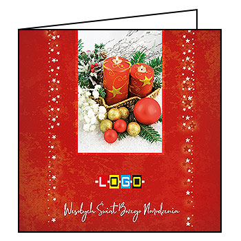 Kartki świąteczne BN2-189 dla firm z Twoim LOGO - Karnet składany BN2