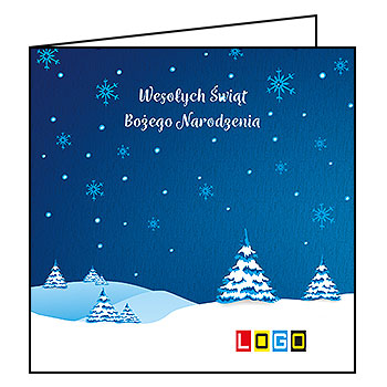 Kartki świąteczne BN2-197 dla firm z Twoim LOGO - Karnet składany BN2