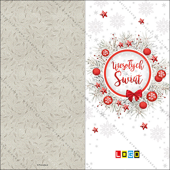 Kartki świąteczne nieskładane - BN3-012 awers