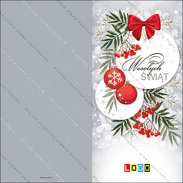 Kartki świąteczne nieskładane - BN3-014 awers