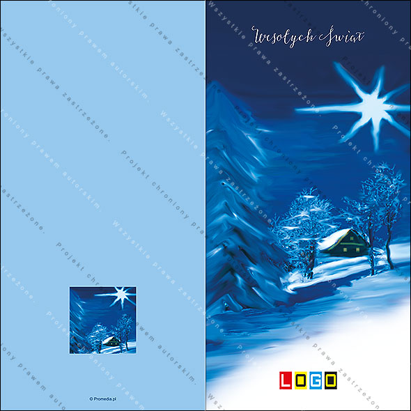 Kartki świąteczne nieskładane - BN3-018 awers