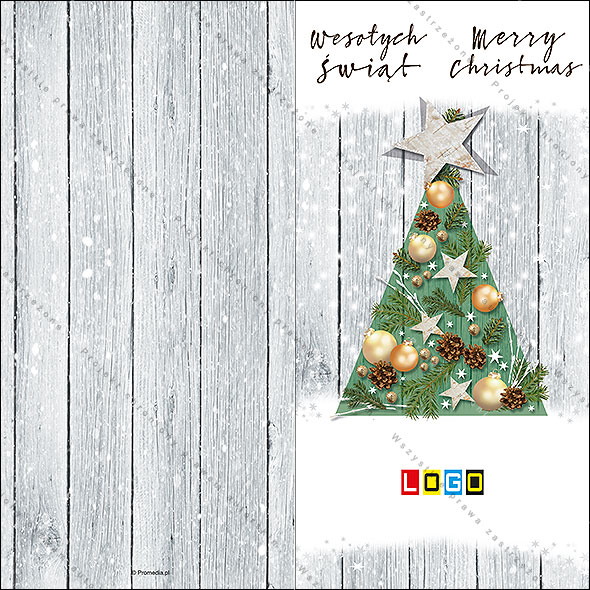 Kartki świąteczne nieskładane - BN3-025 awers