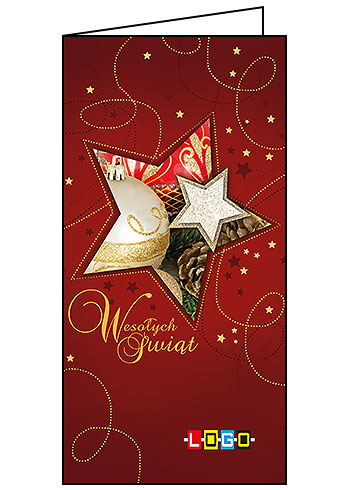 Kartki świąteczne BN3-027 dla firm z Twoim LOGO - Karnet składany BN3