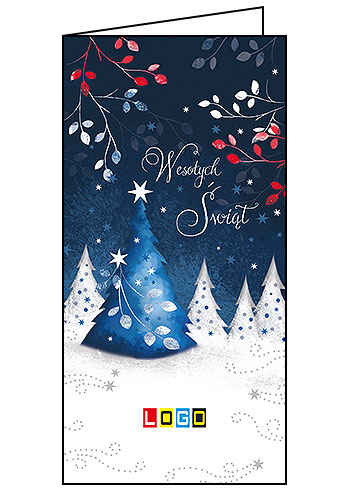 Kartki świąteczne BN3-030 dla firm z Twoim LOGO - Karnet składany BN3