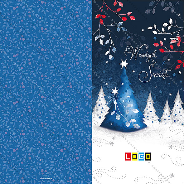 Kartki świąteczne nieskładane - BN3-030 awers