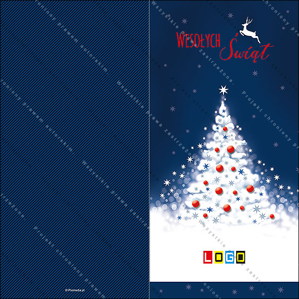 Kartki świąteczne nieskładane - BN3-035 awers