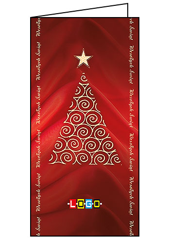 Kartki świąteczne BN3-042 dla firm z Twoim LOGO - Karnet składany BN3