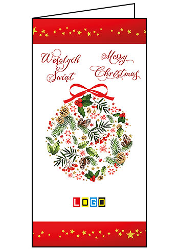 Kartki świąteczne BN3-054 dla firm z Twoim LOGO - Karnet składany BN3