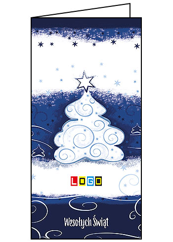 Kartki świąteczne BN3-056 dla firm z Twoim LOGO - Karnet składany BN3