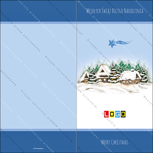 Kartki świąteczne nieskładane - BN3-058 awers