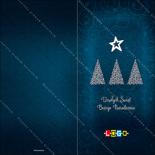 Kartki świąteczne nieskładane - BN3-061 awers
