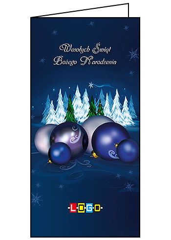 Kartki świąteczne BN3-066 dla firm z Twoim LOGO - Karnet składany BN3