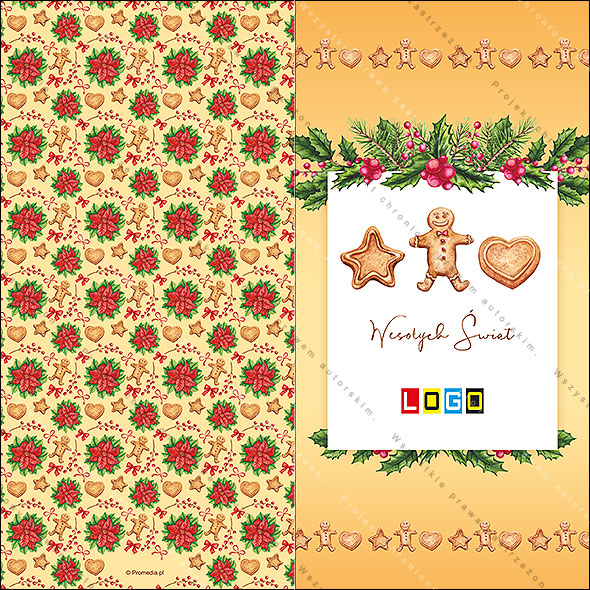 Kartki świąteczne nieskładane - BN3-069 awers