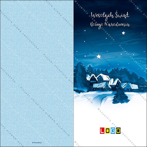 Kartki świąteczne nieskładane - BN3-078 awers