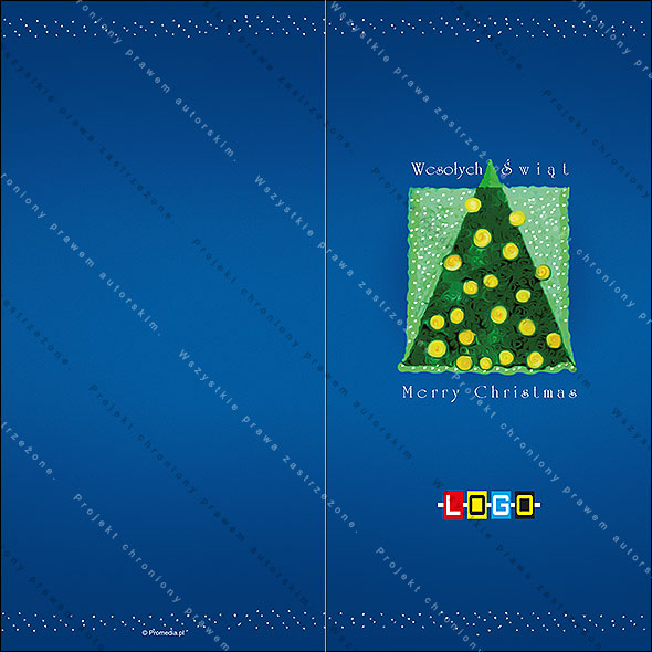 Kartki świąteczne nieskładane - BN3-090 awers