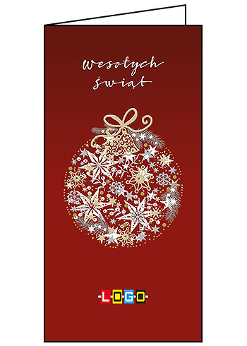 Kartki świąteczne BN3-094 dla firm z Twoim LOGO - Karnet składany BN3