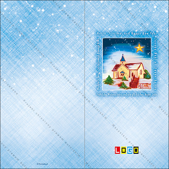 Kartki świąteczne nieskładane - BN3-100 awers