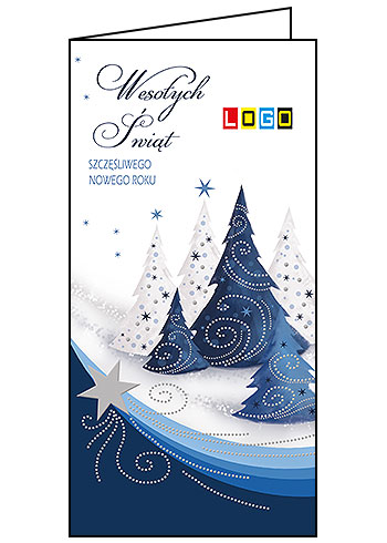 Kartki świąteczne BN3-105 dla firm z Twoim LOGO - Karnet składany BN3