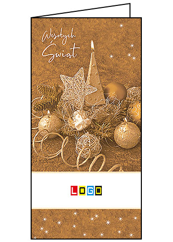 Kartki świąteczne BN3-111 dla firm z Twoim LOGO - Karnet składany BN3
