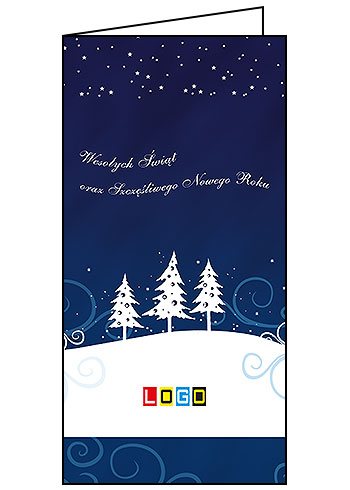 Kartki świąteczne BN3-113 dla firm z Twoim LOGO - Karnet składany BN3