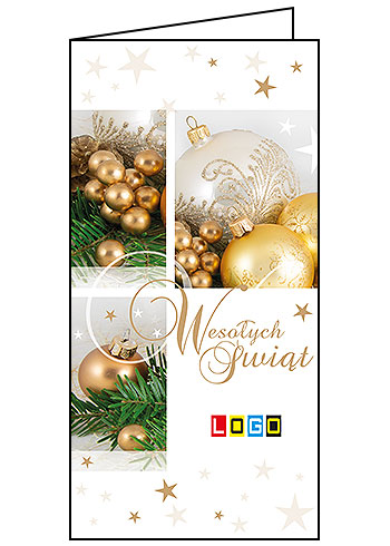 Kartki świąteczne BN3-123 dla firm z Twoim LOGO - Karnet składany BN3